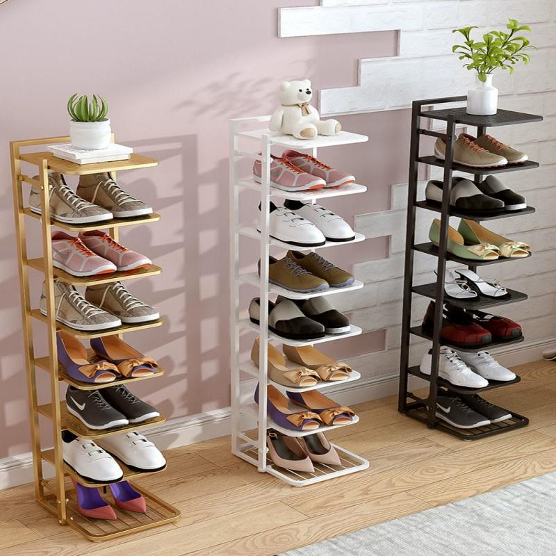 Простой обувной шкаф для хранения в прихожей Экономия пространства Малогабаритный выставочный шкаф