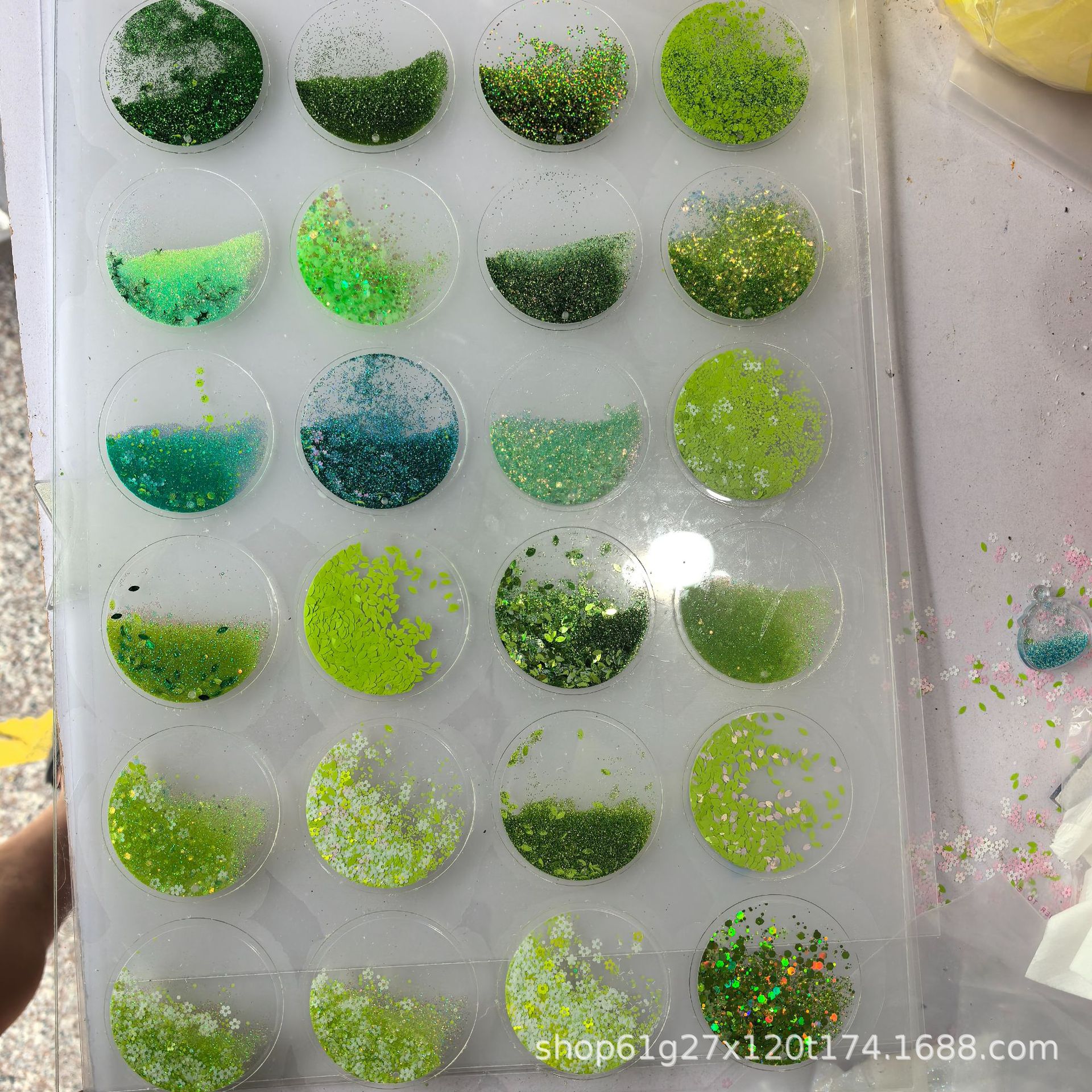 Acrylic Quicksand Embryo Acrylic Quicksand Box Special-Shaped Metal Refrigerator Magnet Quicksand Embedded Quicksand