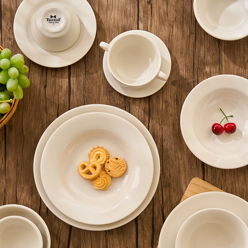 Rohto Tuxton Dish Set Simple Ins Style Durable High Temperature Resistant Ceramic Tableware Restaurant Home Genuine