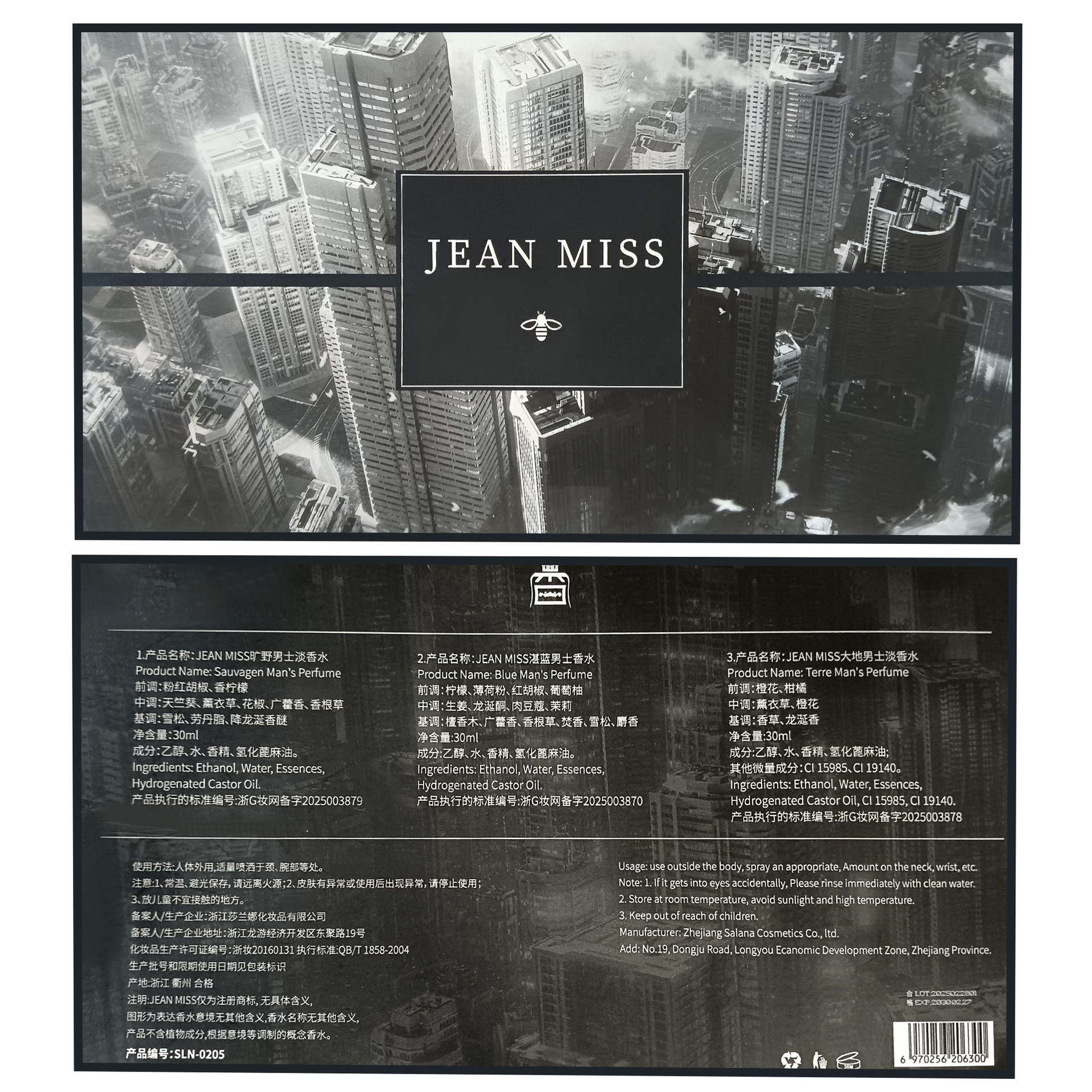 Small Town Yixiang Men's Perfume suit Encounters Blue Cologne Men's Advanced Sense Vietnamese Women's Perfume Factory