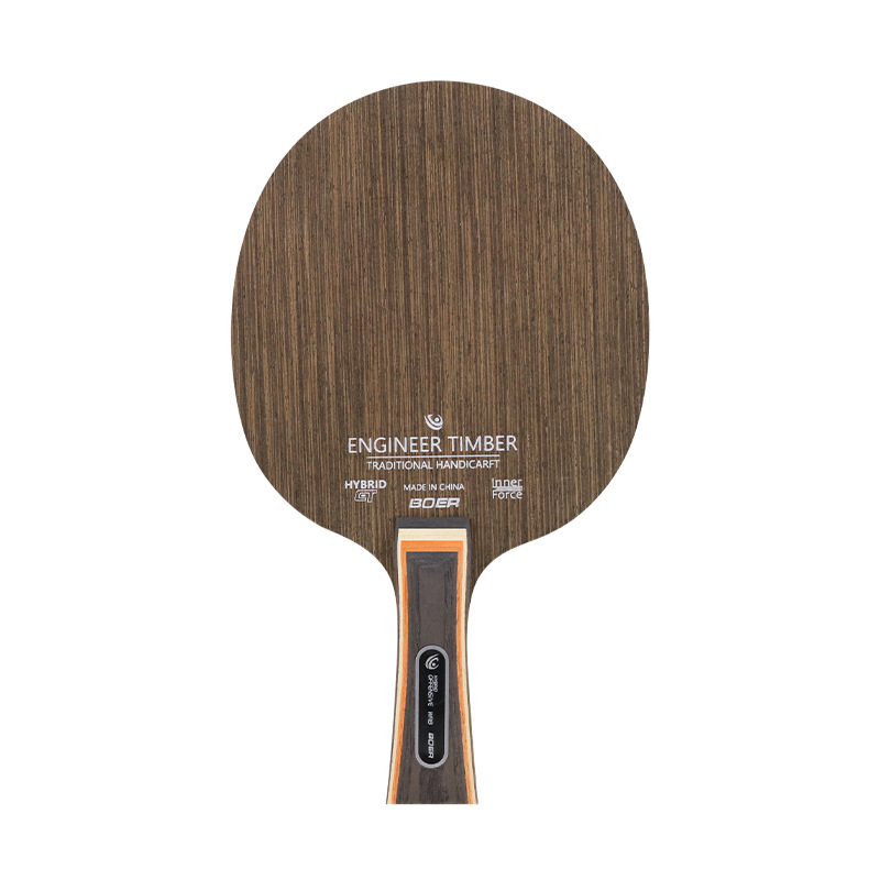 Bol Technology Iron Knife Wood Ebony Rosewood Horizontal Straight Shot Five-Layer Pure Wood Table Tennis Base Plate Imitation Carbon Table Tennis Racket Base Plate