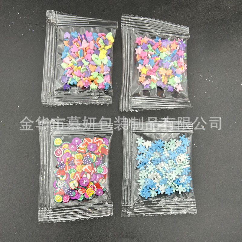 Bagged Soft Clay Sliced Cake Fruit Particles Chocolate Crushed Heart-Shaped Peach Heart DIY Export Jewelry Accessories Mini