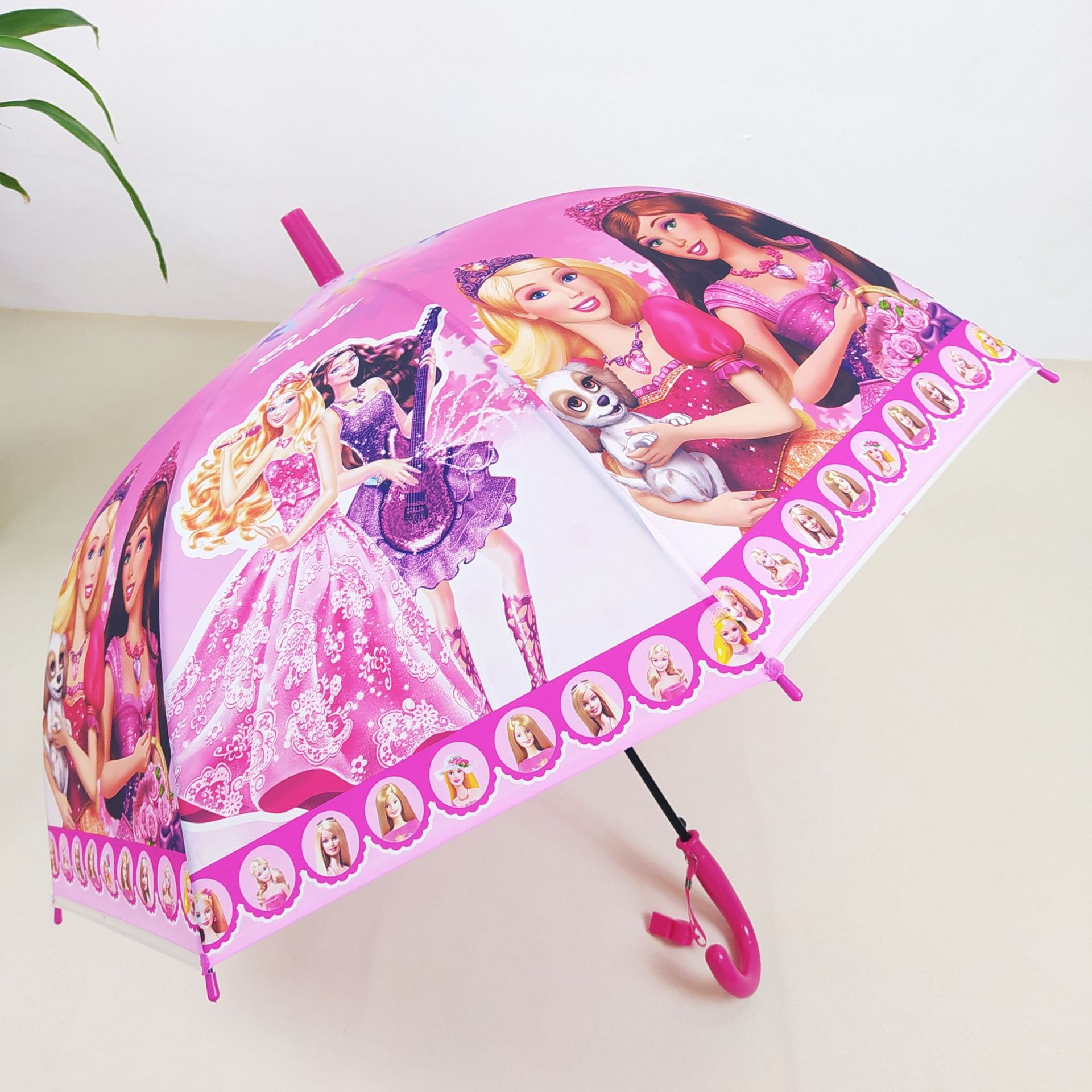 Creative fresh Children's umbrella cartoon student umbrella portable safety 8 bone automatic long handle umbrella manufacturers wholesale