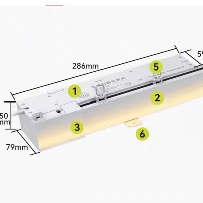 Electric Curtain Track with Intelligent Dimmable Ambient Lighting for Balcony and Bedroom, Blackout Curtains with Voice Control for Living Room
