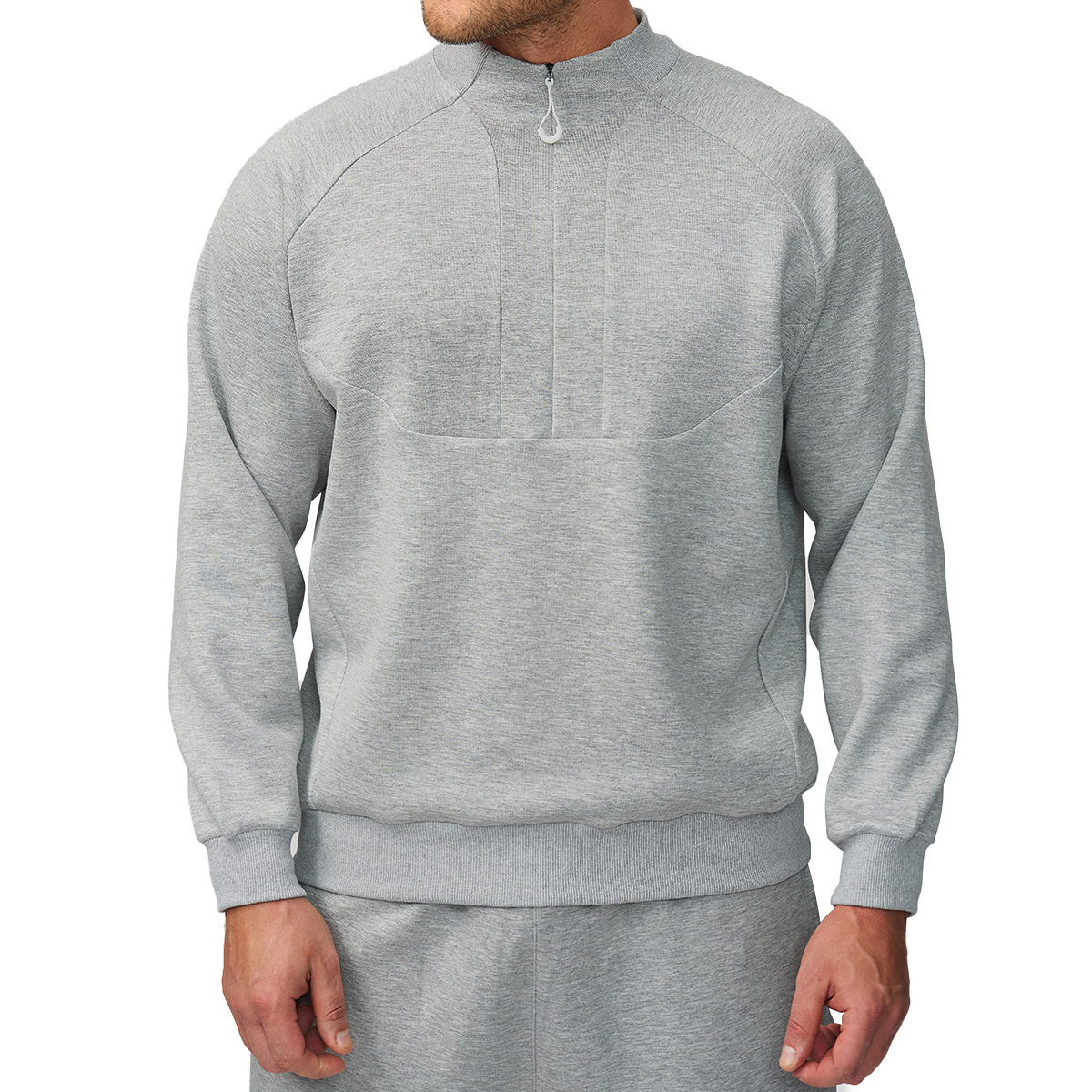 Cross-Border Men's Autumn and Winter Stand-Up Collar Zipper Lightweight Warm Sports Sweatshirt Outdoor Hiking Commuter Travel Jacket 1514