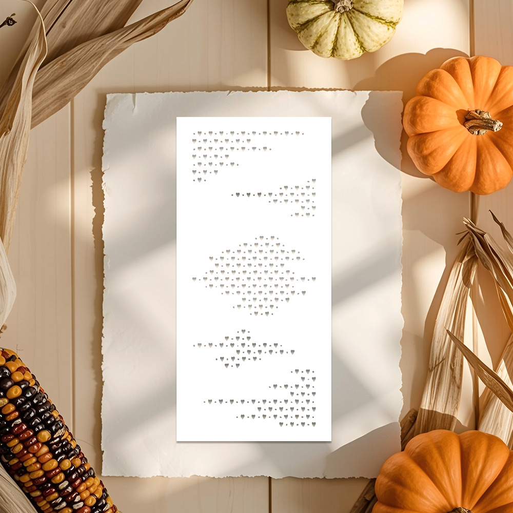 Small Heart Pattern Painting Template Cross-Border Hot-Selling Journal Decoration Masking Spray Painting Pet Material Hollow Template