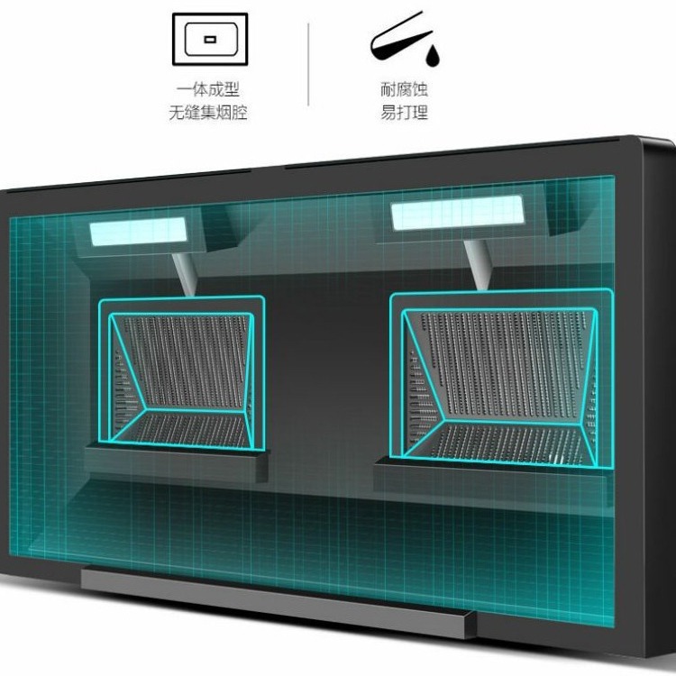 Commercial Range Hood with High Power for Rural Household Use, Suitable for Traditional Stoves, Wood Stoves, Restaurants, Dining Halls, and Double Suction for Smoke Extraction