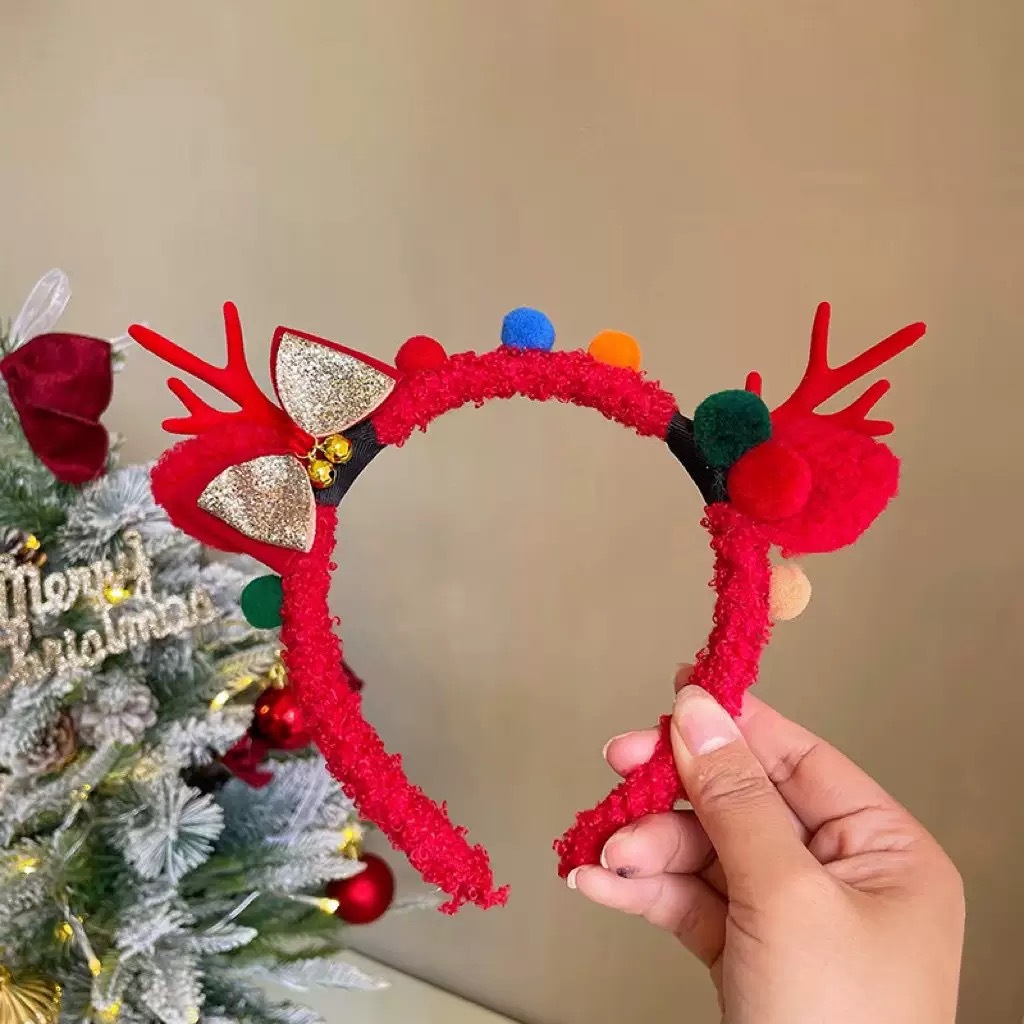 Christmas Headdress, Simulated Branch Headband, Super Fairy Elk Headband, Cute Photo Studio Photo Decoration Hairpin for Women