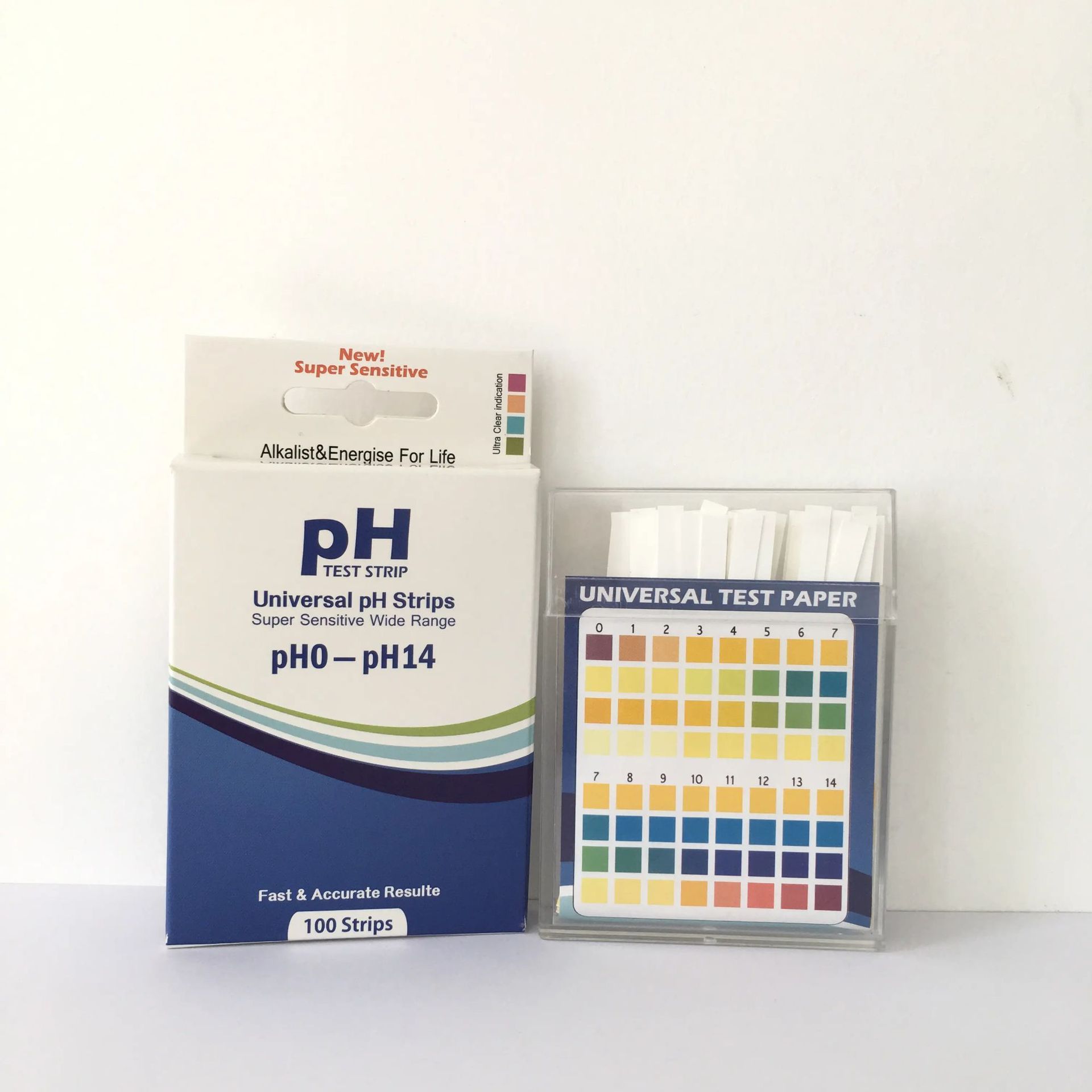 Cross-border e-commerce PH test paper acrylic boxed hardcover acid-base test paper 0-14ph test paper 100