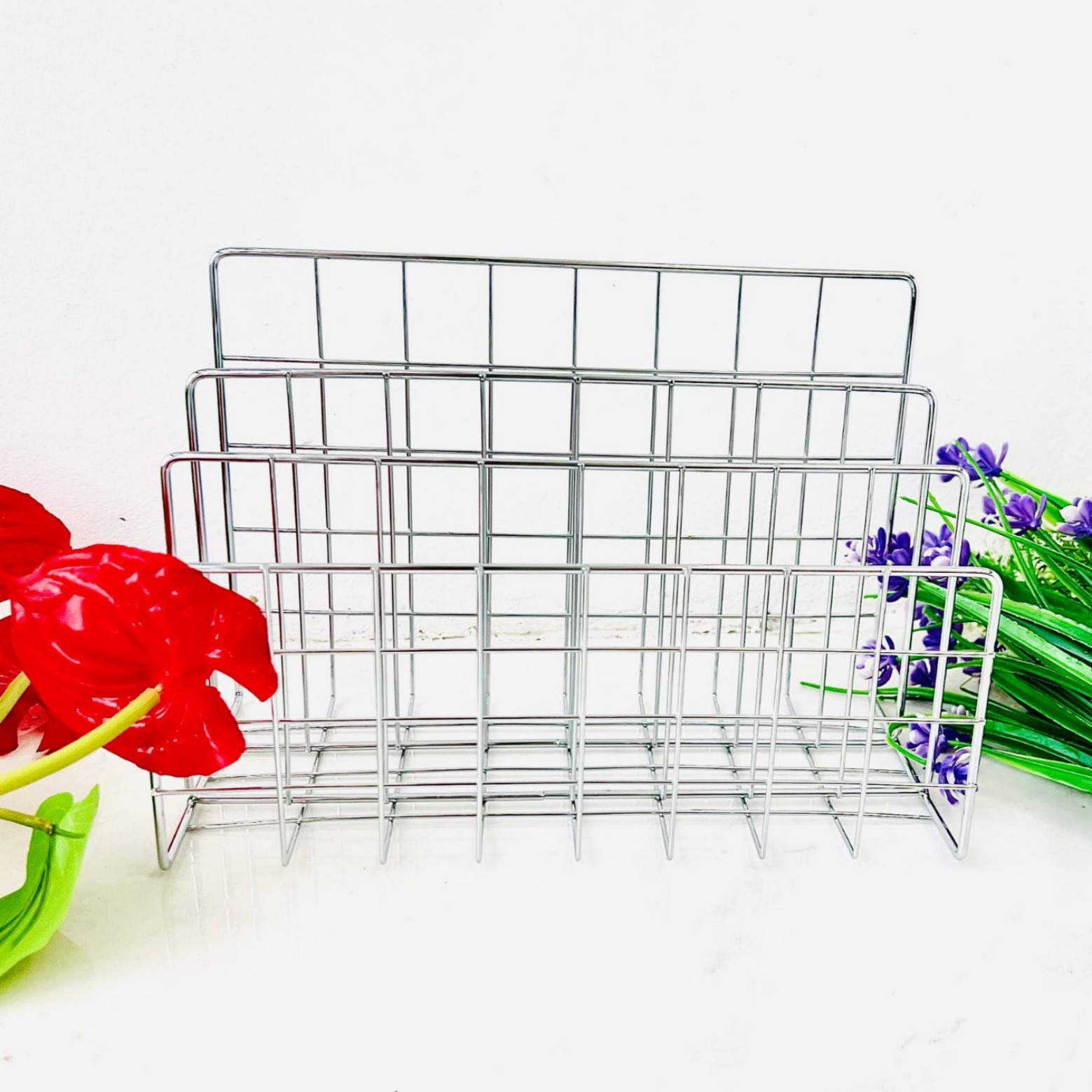 Scandinavian Simple Iron Art Creative Office Information Storage Rack File Magazine Three-Layer Bookshelf