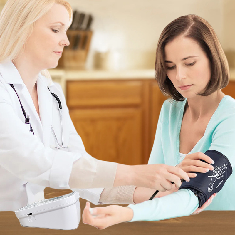 Popular English Medical Electronic Sphygmomanometer Upper Arm Detection Pulse Portable Home Automatic Voice Broadcast for the Elderly