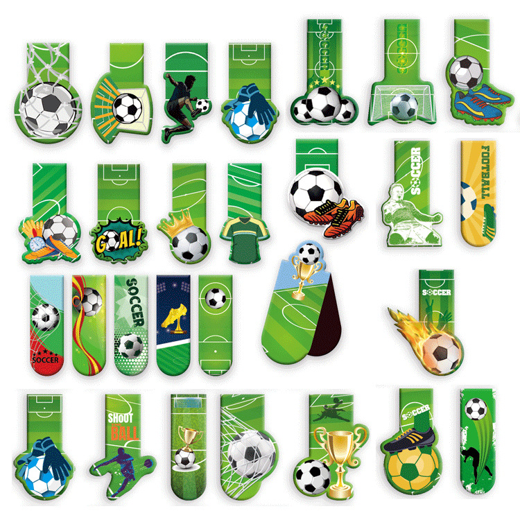 Football World Cup Amazon Best Selling Magnetic Bookmark Bicycle Sports Sports Theme Magnet Bookmark Cross-Border