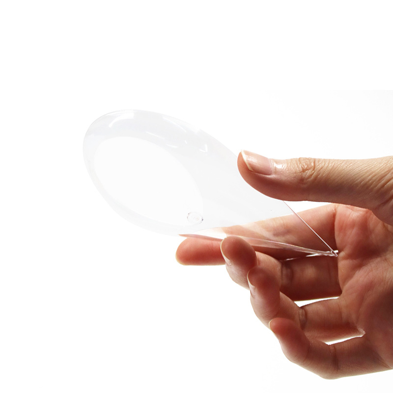 Reusable saucer clear plastic tasting appetizer party teardrop spoon with fork spoon