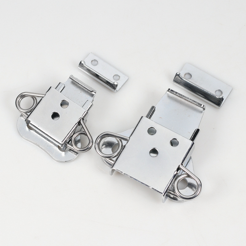 Factory wholesale iron chrome plated black butterfly lock cylinder lock buckle aviation box buckle transit transport wooden luggage hardware accessories