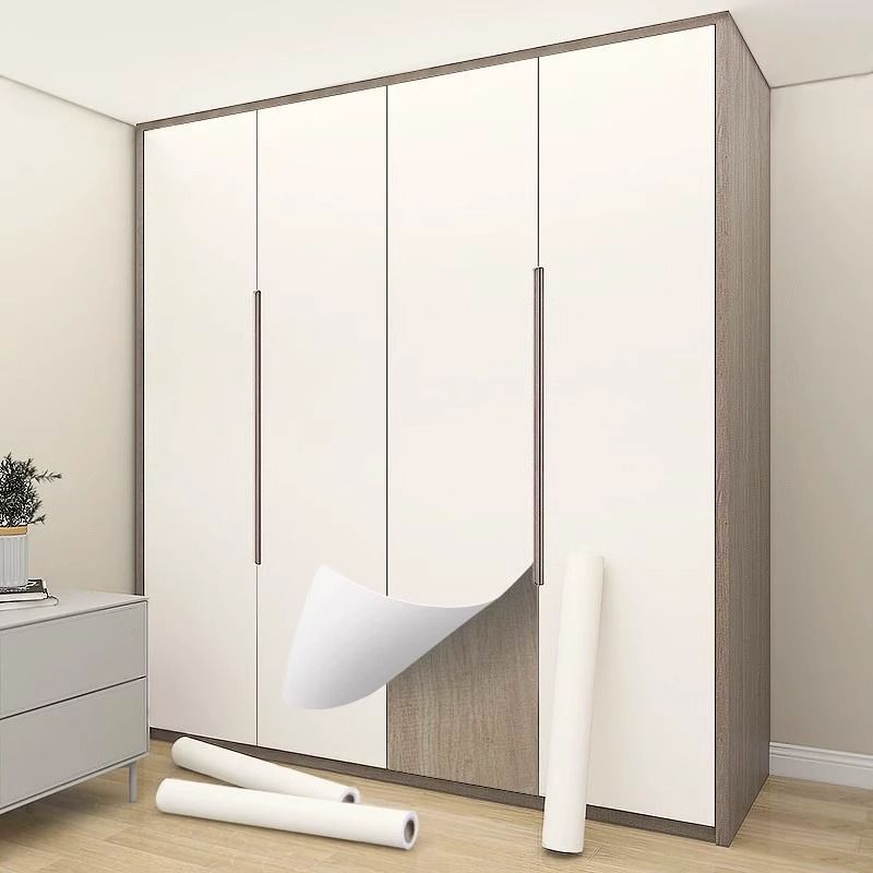 Наклейки для изменения цвета шкафа, старый шкаф, двери шкафа, раздвижные двери, ремонт, самоклеящиеся, утолщенные, с эффектом кожи