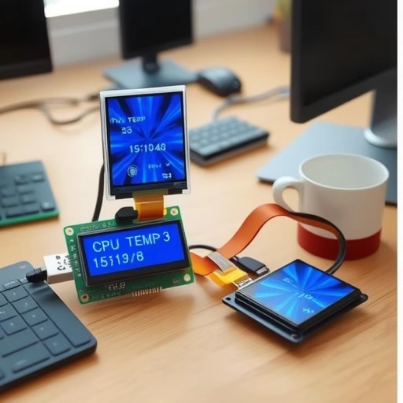 2.0inch , 2.4inch Secondary Screens + Board Smart Display Chassis Temperature and Time Free DIY Computer Secondary Screen Hot Model