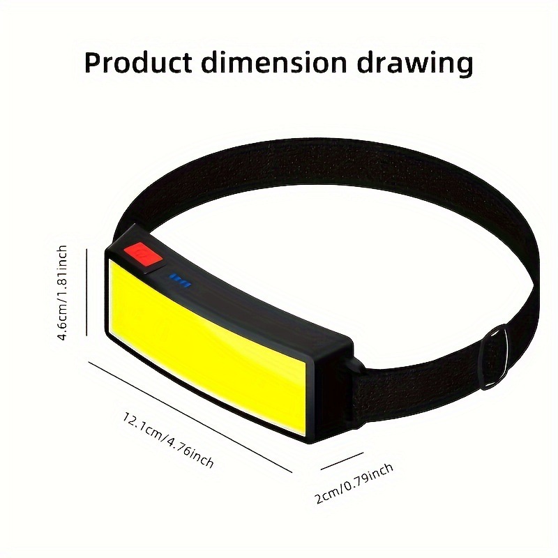 New Cross-Border Cob Floodlight Large Area Maintenance Work Headlamp Outdoor Type-C Charging Night Fishing Headlamp