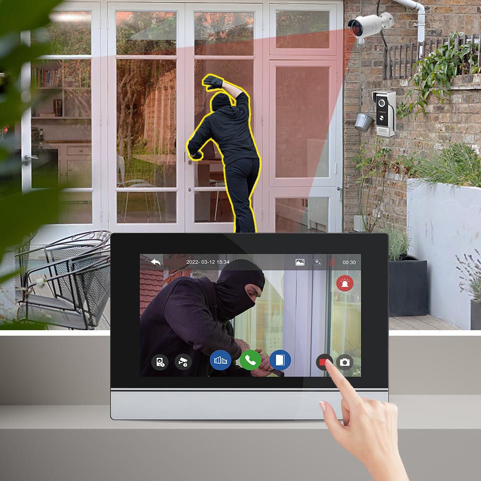 Cross-border hot 1080P video intercom doorbell HD access control intercom graffiti APP smart WiFi video doorbell