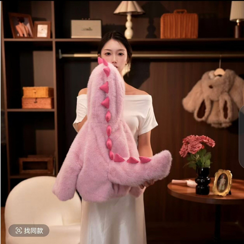 Children's Winter Outwear Wool Sweater 2025 New Velvet Thickeneded Warm Dinosaur Imitation Fur Kidsren's Clothing for Boys and Girls