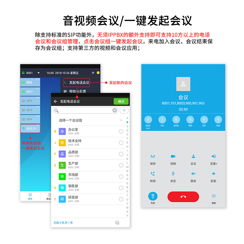 Iriridifang C17 Android smart phone fixed-line SIP dual-mode video conference IP recording automatic recording landline