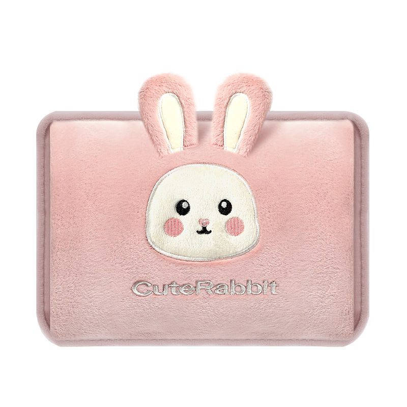 National Standard Rechargeable Hot Water Bag Explosion-Proof Automatic Power-Off Hot Water Bag Plush Cartoon Double Hand Warmer Baby Factory Wholesale