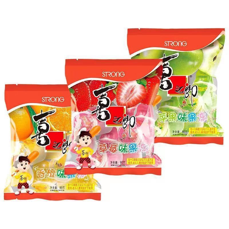 Xizhilang Jelly Internet-Famous Summer Orange Strawberry Apple Flavor Sucking Jelly Children's Snacks Wholesale by the Box