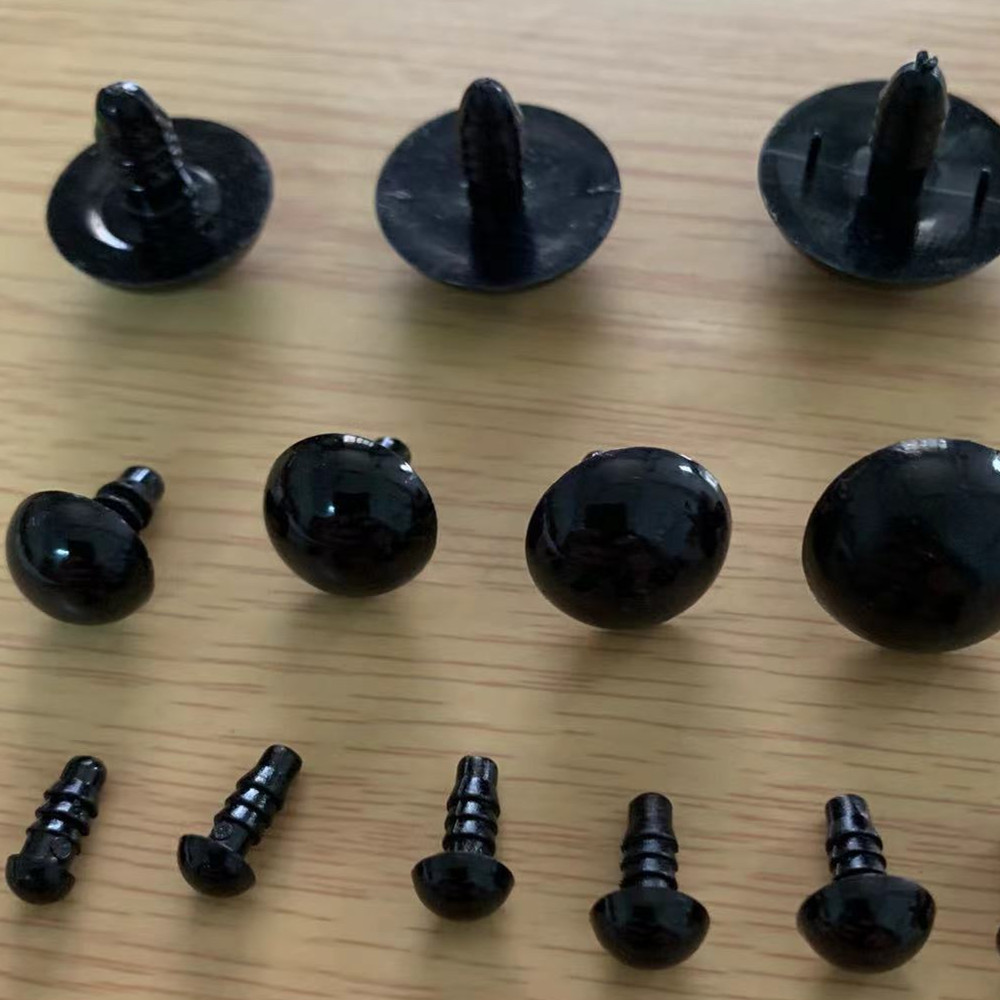 Cross-Border DIY Simulated Black Bean Accessories All Black Eye Toys Eyes Animal Eyes Doll Eye Accessories