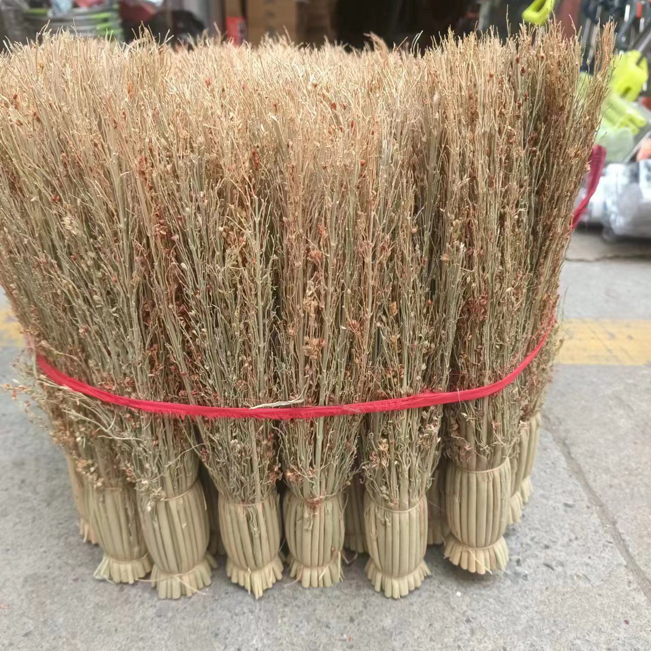Kitchen sorghum brush dish brush pot broom pure natural plant straw hand-woven pot brush