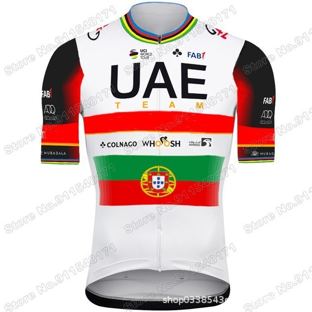 Cross-Border New Uae Men's Short-Sleeved Spring and Summer Cycling Jersey Tops Quick-Drying Breathable Road Cycling