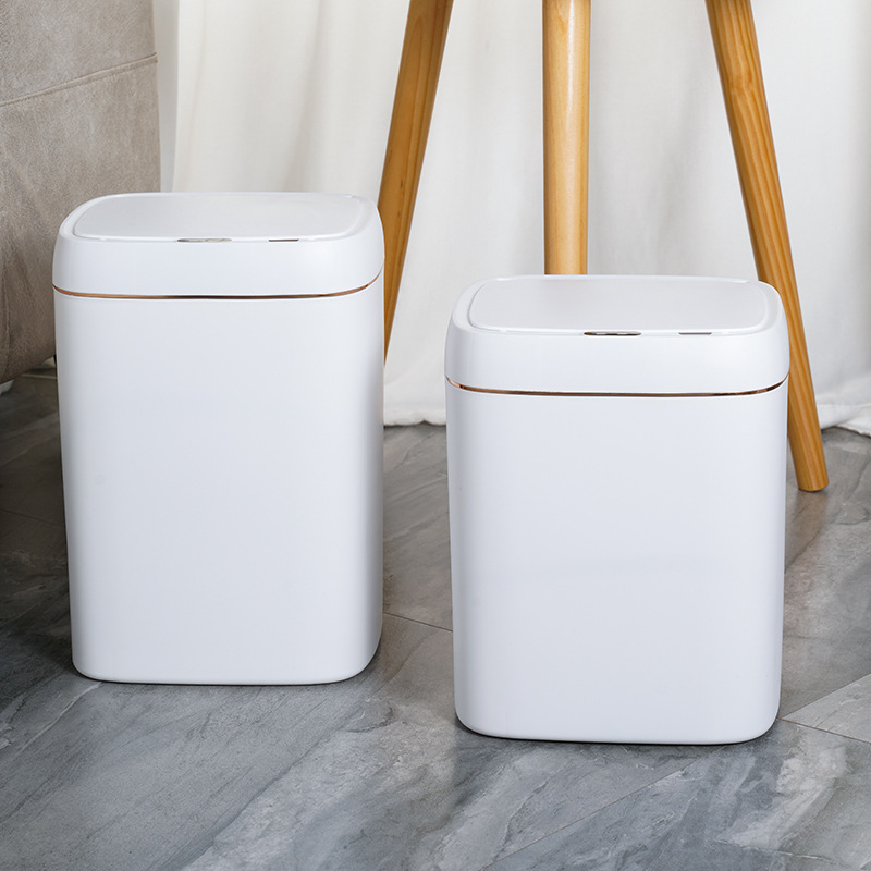 Cross-border smart trash can Bathroom Kitchen bedroom automatic induction open cover rechargeable induction trash can gap