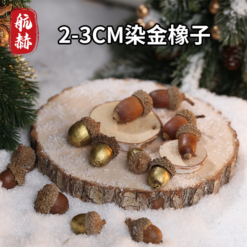 Natural Acorn Acorn shell dried fruit shell landscape ornaments shooting props window ornaments Christmas decorations pendant