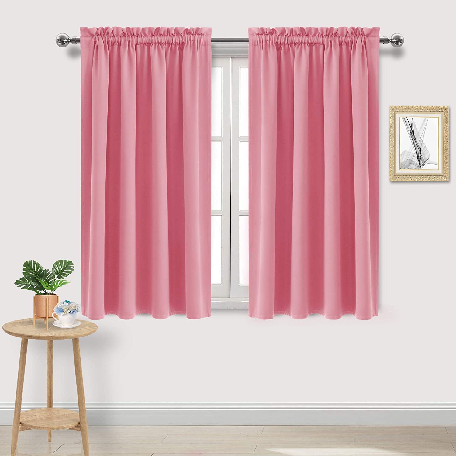 Blackout Curtain Heat Insulation Energy Saving Bedroom and Kitchen Curtain Yama Cross Border Nordic Solid Color Black Silk Blackout Curtain Curtain
