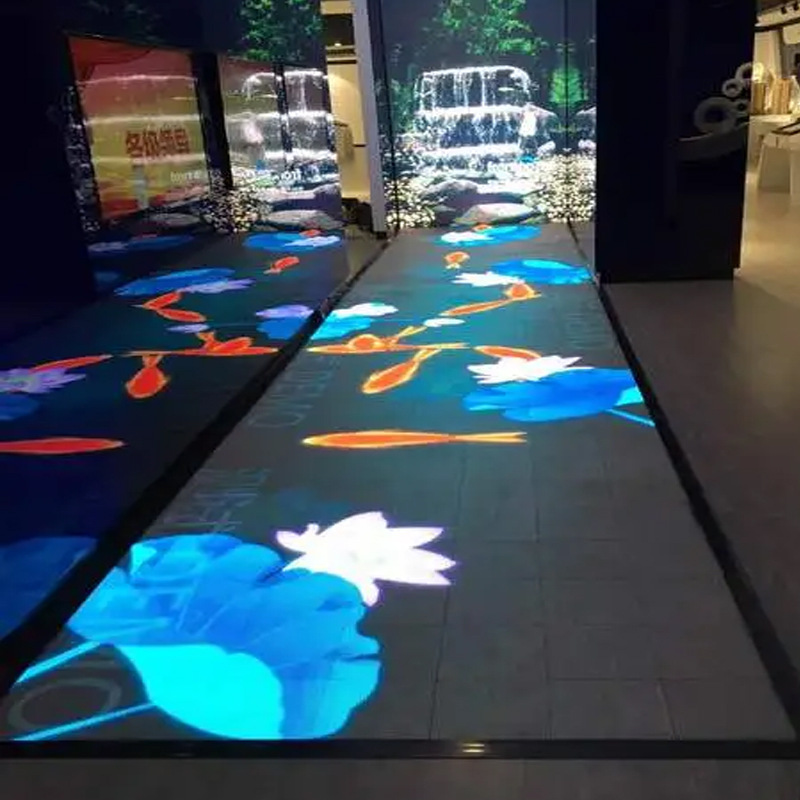 Full Color Led Floor Tiles Screen Bar Stage Floor Indoor Human Interactive Game Ground Display Rental