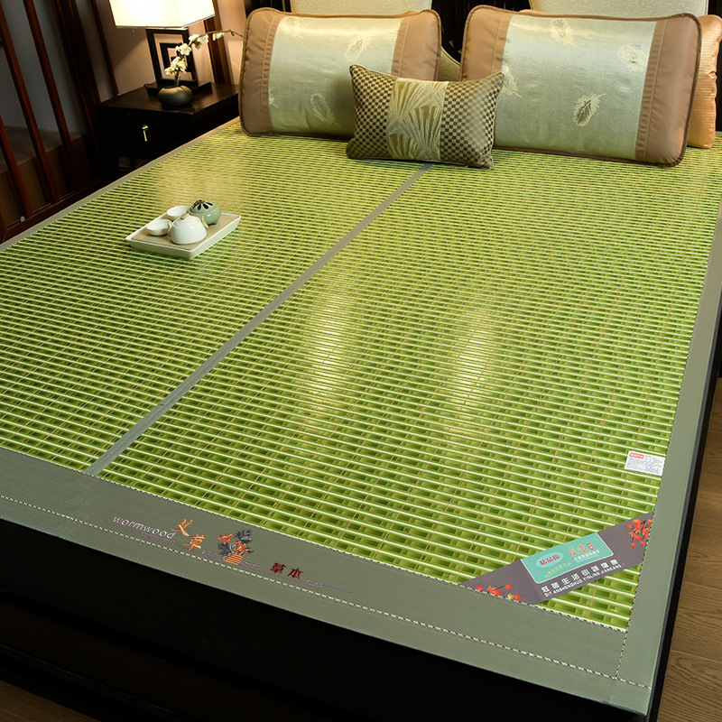 Summer Mat Bamboo Mat Double-sided Folding Household Straw Mat 1.8 m Bed Student Mat Wholesale Anji Mat Factory