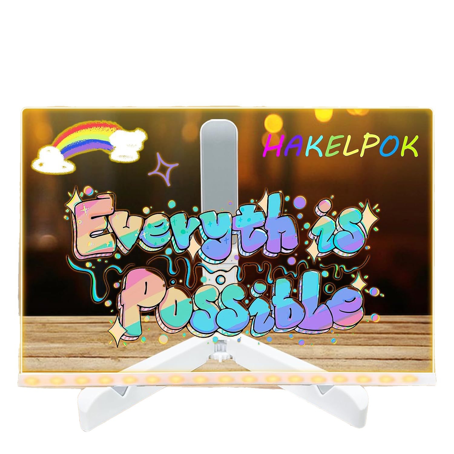 Cross-Border Luminous Drawing Board for Children, Erasable Acrylic Transparent Writing Board, Fluorescent Board, Children's Day Note Board Painting