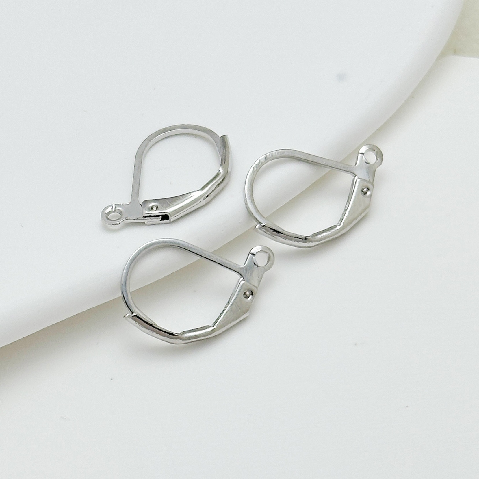 DIY Jewelry Accessories Pure Iron Spring D-Shaped French Ear Hooks Ear Clips Ear Buckles French Hooks Elastic Hook Ear Drop Hooks