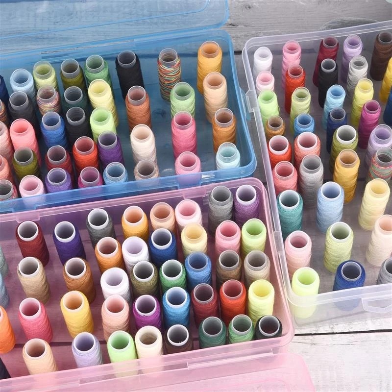 Cross-Border 42-Axis Multi-Functional Embroider Household Needlework Storage Box Pp Plastic Special Sewing Tool Desktop Set Box