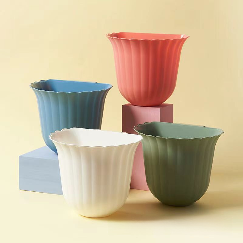 Creative Wall-Mounted Flower Trash Can for Home Kitchen Cabinet Door Hanging Kitchen Waste Storage Box Waste Paper Basket