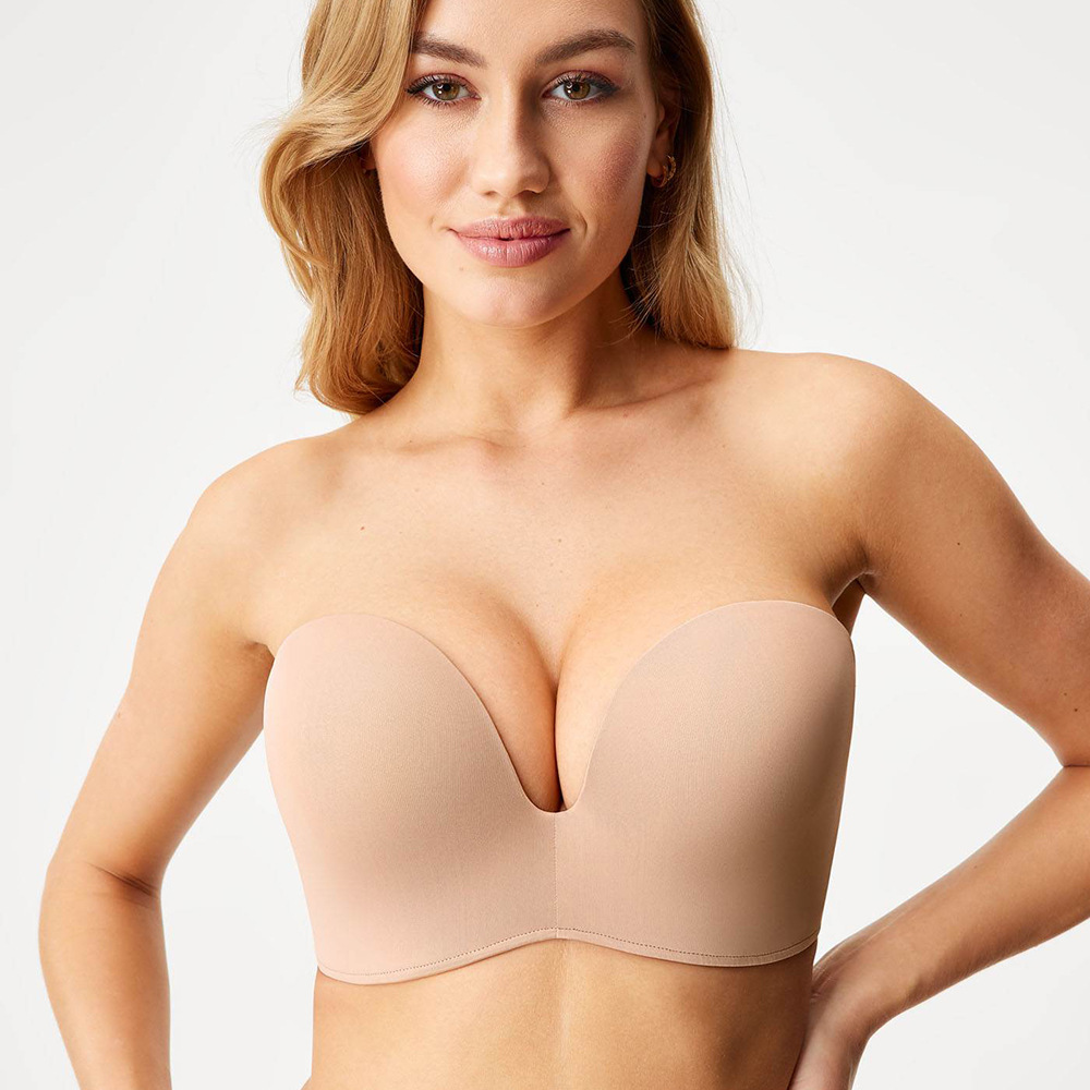 Кросс-бордерный бюстгальтер большого размера, глянцевый, 1/2 чашка, противоскользящий, индивидуальный пошив с учетом труда и материалов, разработка по запросу и быстрая подача образцов