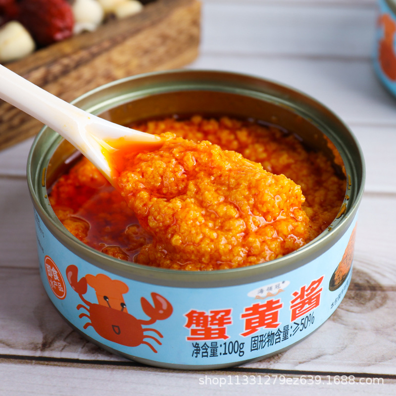 Canned Crab Roe Sauce Seafood Ready-To-Eat Canned Bibimbap Sauce for Meals Direct Supply for Douyin