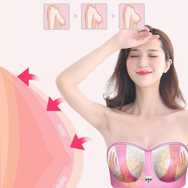 Cross-Border Chest Massager for Women Wireless Remote Control Breast Massage Ready-Made Underwear Bra Vibration Massager Wholesale