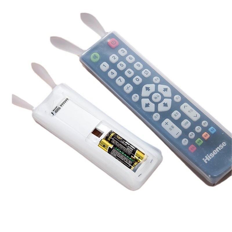 New Rabbit with Luminous Transparent Silicone Remote Control Protective Cover Air Conditioning TV Remote Control Cover Dust Cover