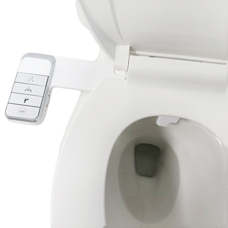 Cross-Border Hot Selling No Electricity One-Click Quick Release and Washable Butt Bidet Foldableing Double Nozzle Smart Toilet Seat Flusher