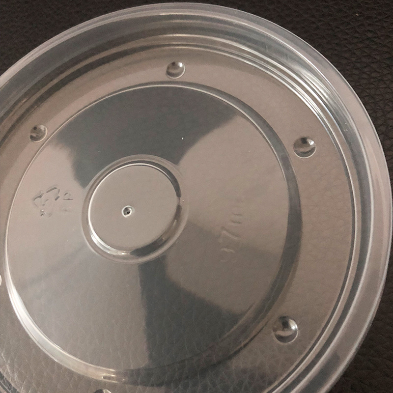 97mm high permeability pp soup Bucket Bowl cover double card position leak-proof design high temperature resistant 120 ° c packaging sealed injection molding cover