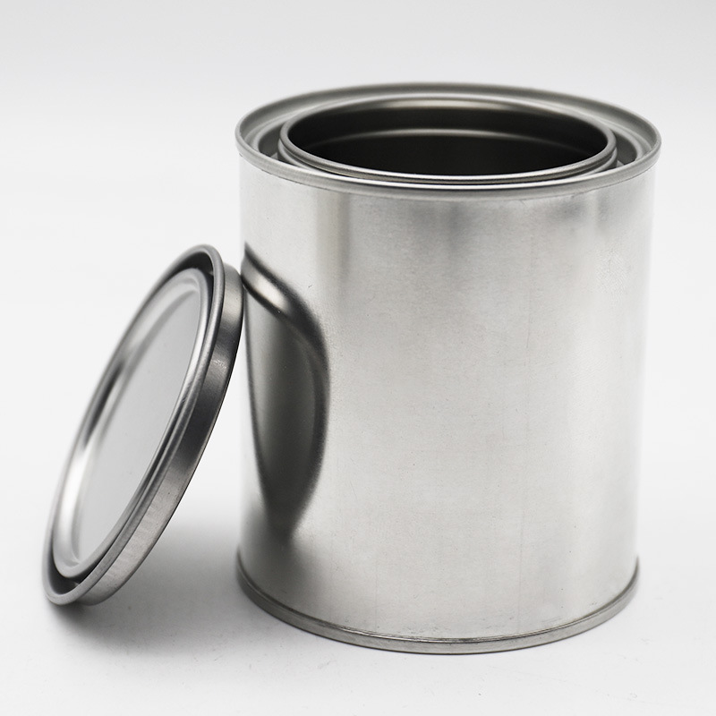 Tinplate Storage Jar Round Plain Iron Tin Metal Packaging Jar 100ml Universal Paint Pvc Glue Sample Jar