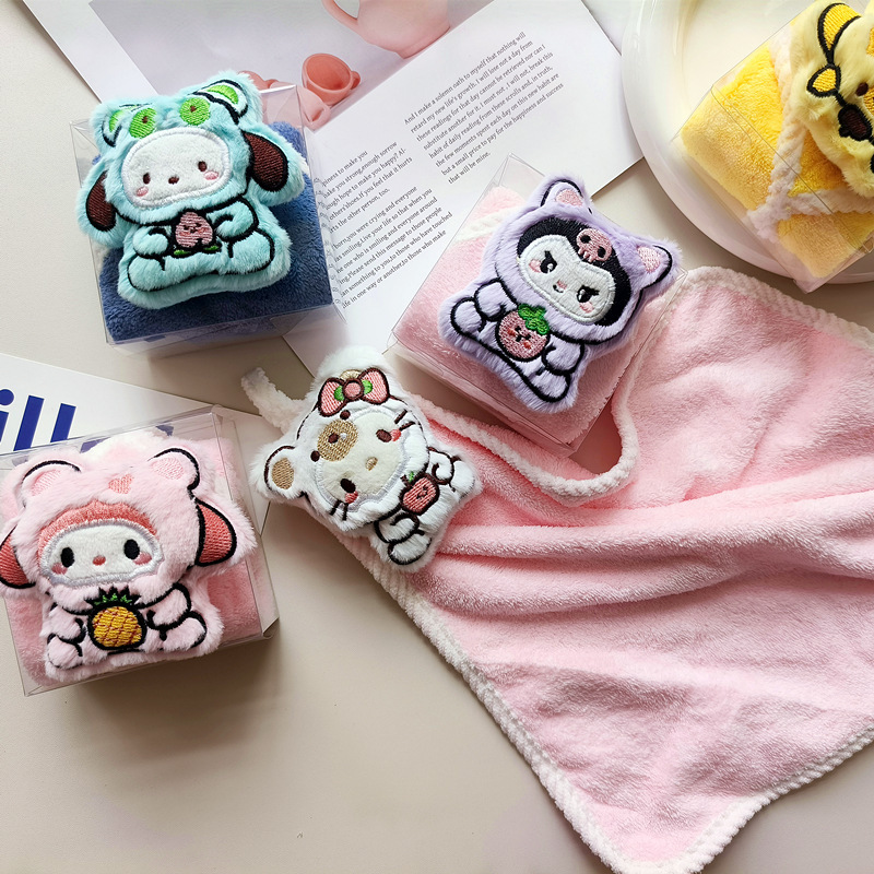 Полотенце Sanrio Melody в коробке, висячее, детское, милое, коралловый флис, для малышей и детского сада