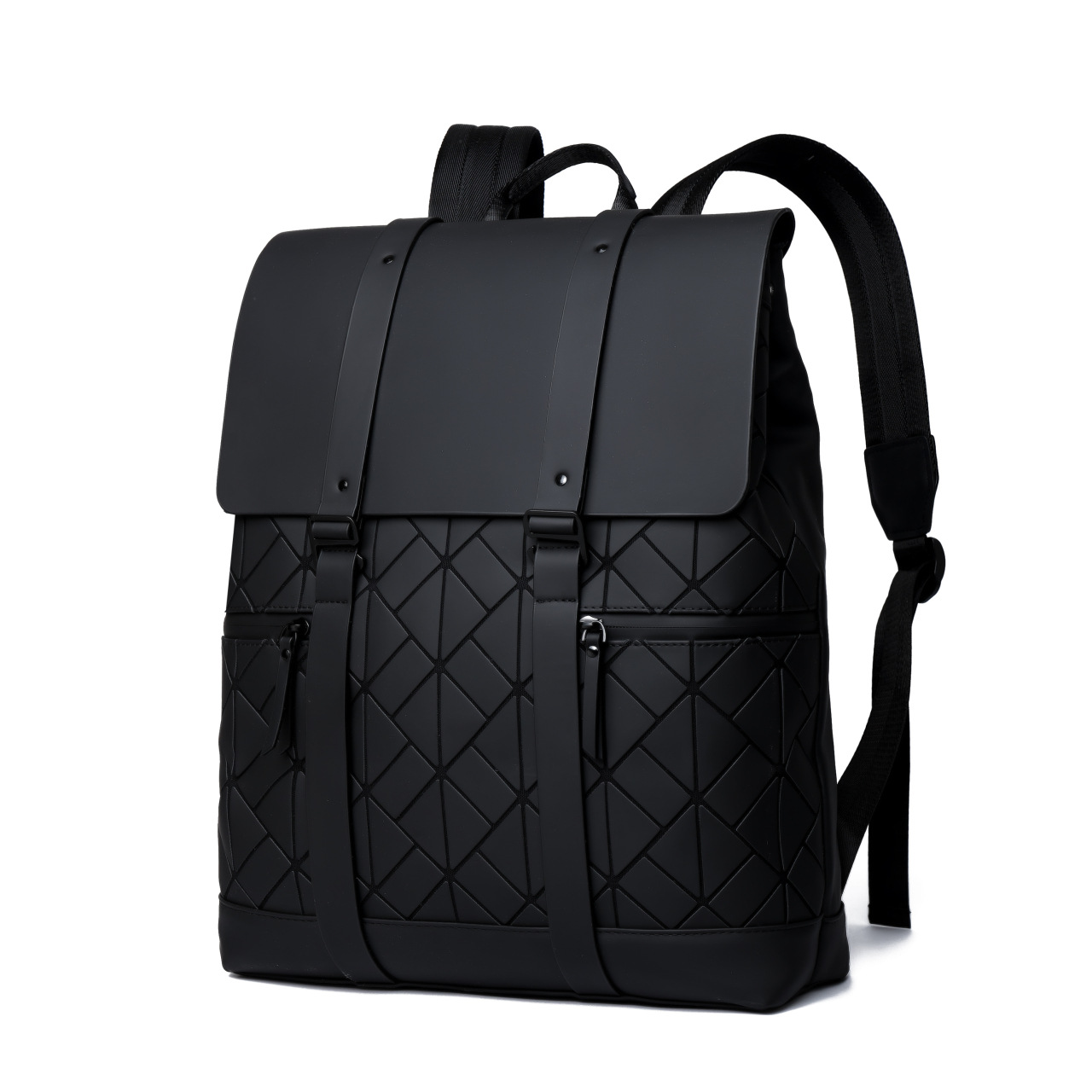 Business Men's Backpack Large Capacity Travel Bag Lingge Multifunctional Travel Computer Backpack Logo Printing Pattern