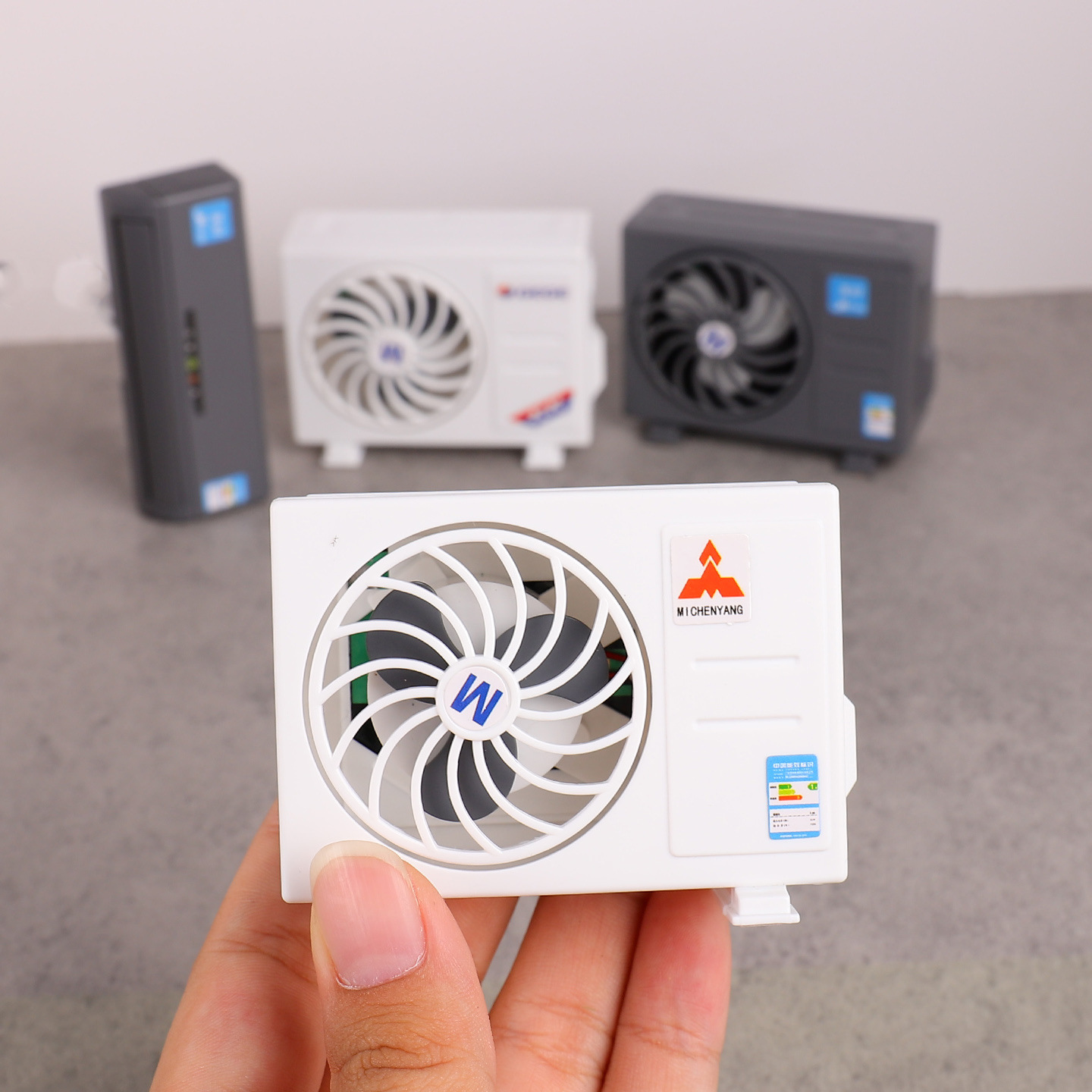 Miniature Scene Mini Artificial Air Conditioner Model Solar Air Conditioner Outdoor Unit Kidsren's Toys Doll House Accessories Props