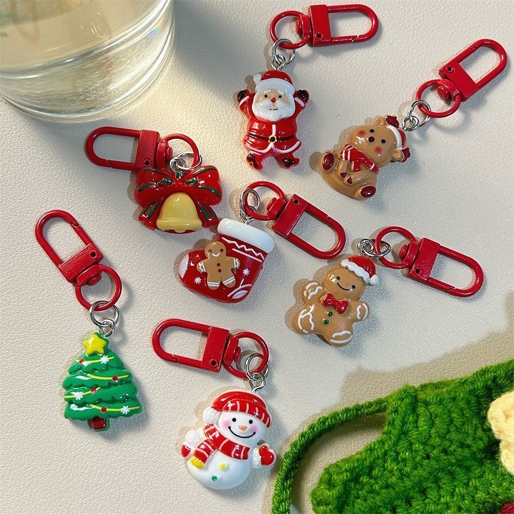 Christmas Home Keychain Resin Girl Heart Pendant Student Bag Pendant Accessories Best Friend Gift