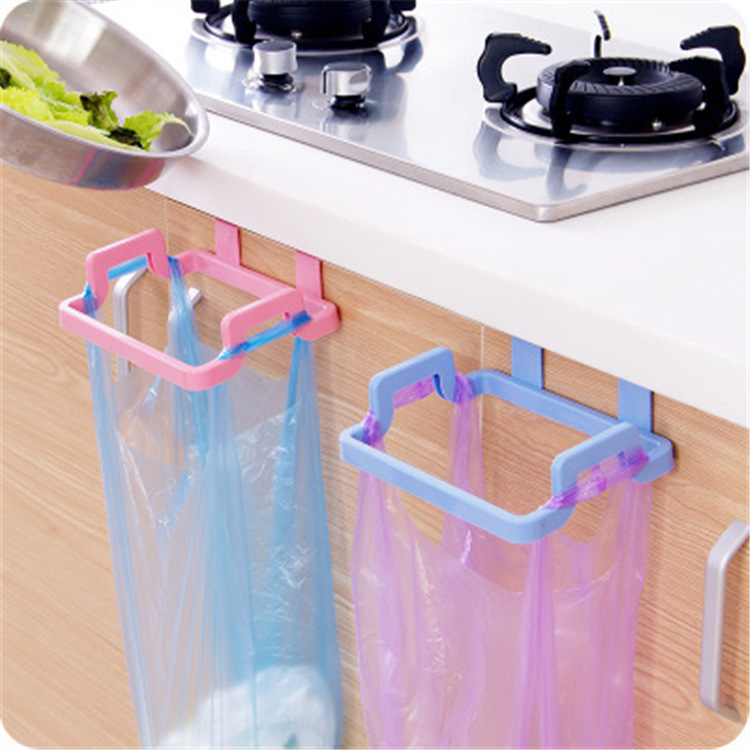 Hangable Garbage Bag Rack Storage Shelf Household Wall Hanger Hook Cabinet Door Hanger Kitchen Trash
